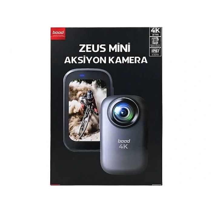 BOOD Zeus 4K Dahili Mikrofonlu  Mini Aksiyon Kamera
