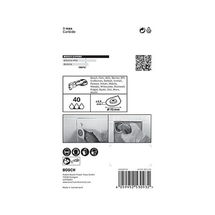 BOSCH 2608900041 Expert Starlock 3Max AVZ 70RT4 1li Testere Ucu
