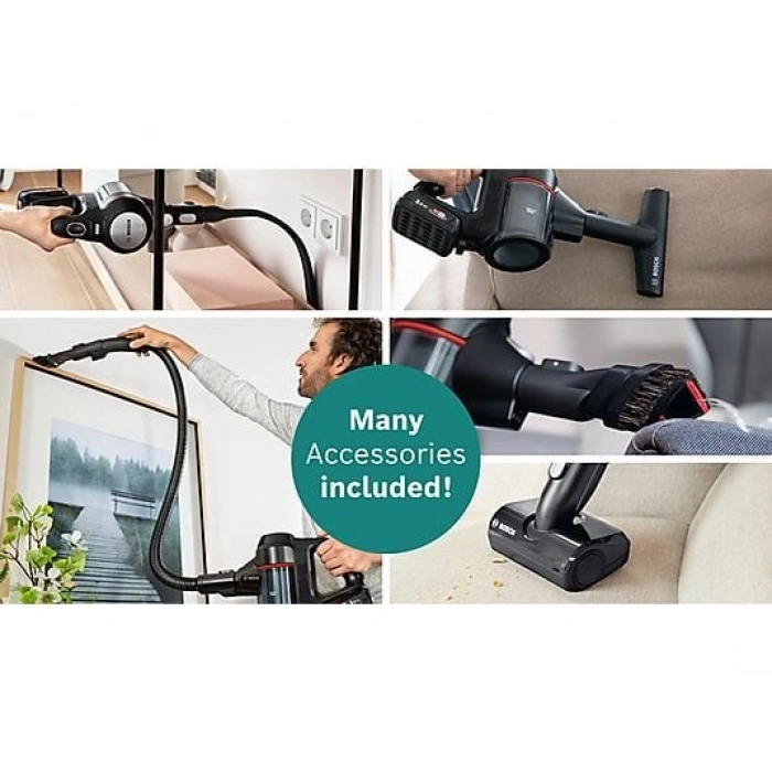 BOSCH BCS711XTR Unlimited 7 Şarjlı Süpürge Siyah