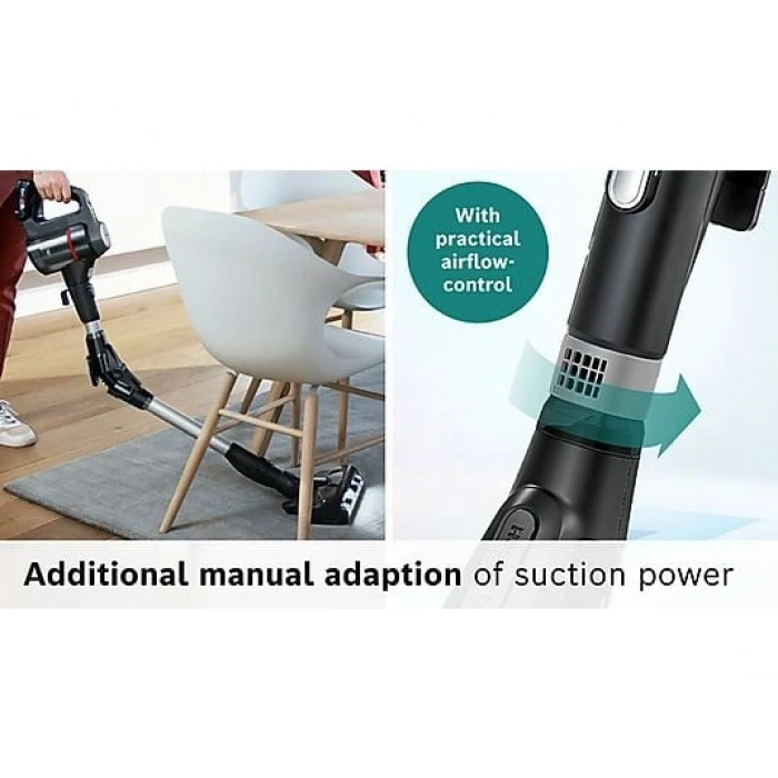 BOSCH BCS712ATR Unlimited 7 Şarjlı Süpürge Gri (Çift Bataryalı)