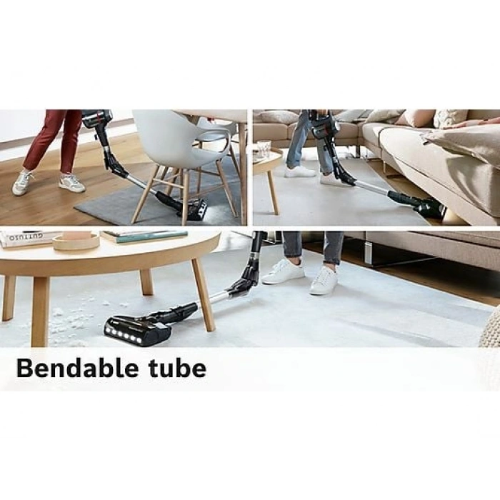 BOSCH BCS712ATR Unlimited 7 Şarjlı Süpürge Gri (Çift Bataryalı)