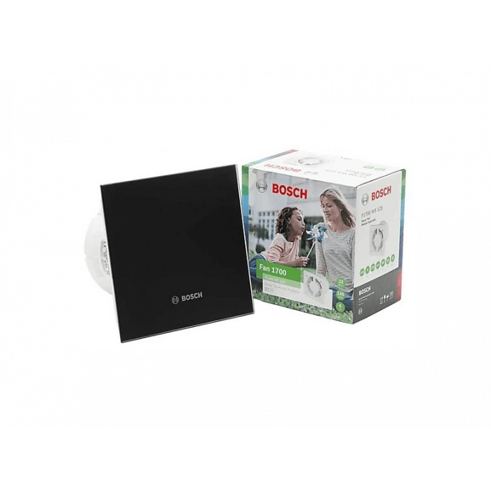 BOSCH F1700 WS DP125 145M3H Mat Siyah Sessiz Banyo Aspiratörü