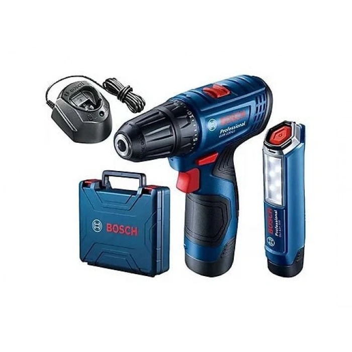 BOSCH GLI 12V-300 Akülü Lamba + Bosch GSR 120-LI Akülü Vidalama