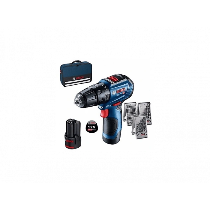BOSCH GSB 12V-30 39 Parça Set Hediyeli Darbeli Akülü Vidalama
