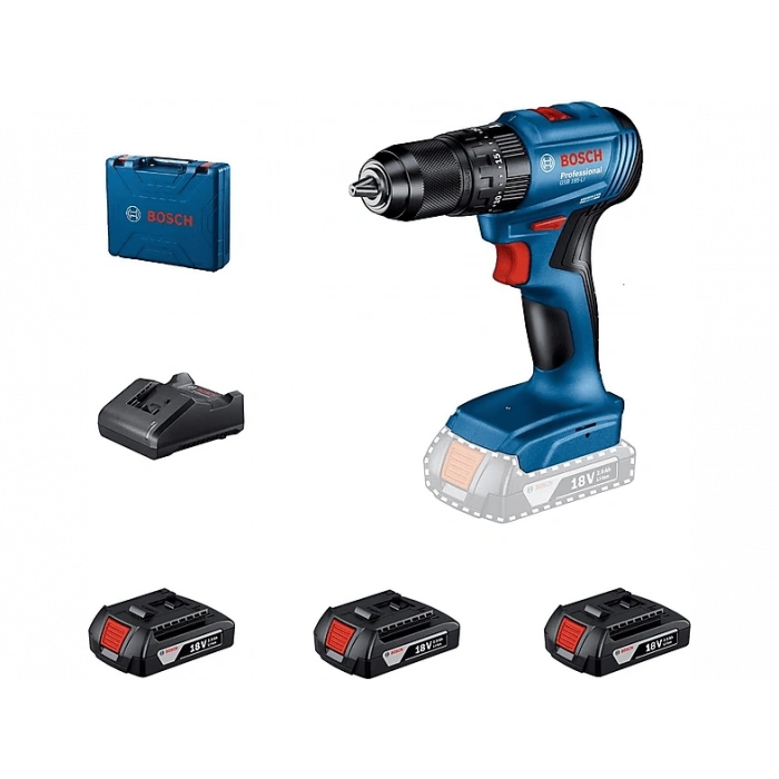BOSCH GSB 185 Li 3x2.0Ah Darbeli Akülü Vidalama