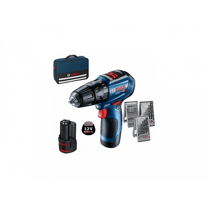 BOSCH GSR 12V-30 39 Parça Set Hediyeli Profesyonel Akülü Vidalama