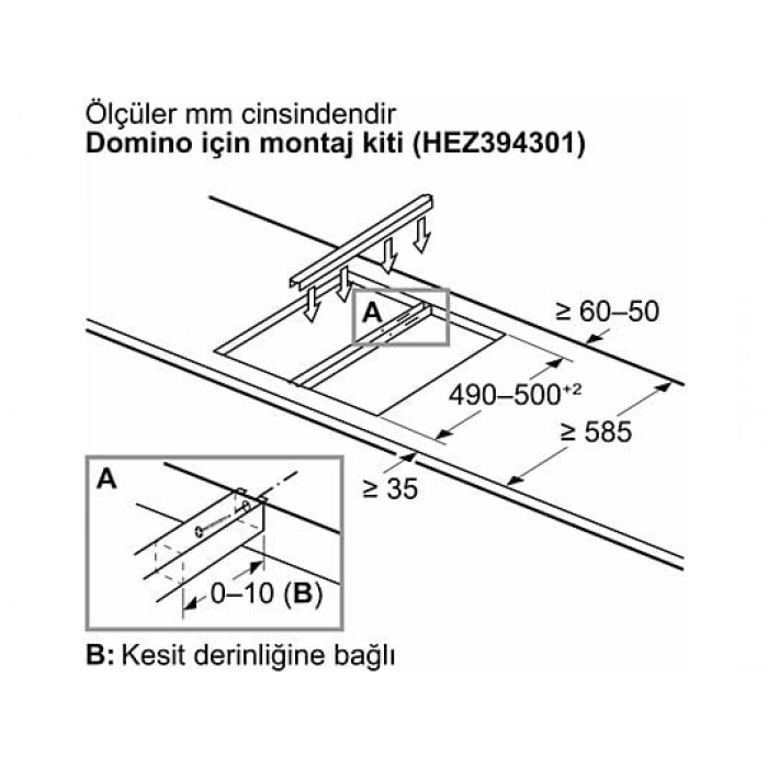 BOSCH PKF375CA2E Ankastre  Elektrikli Domino Ocak
