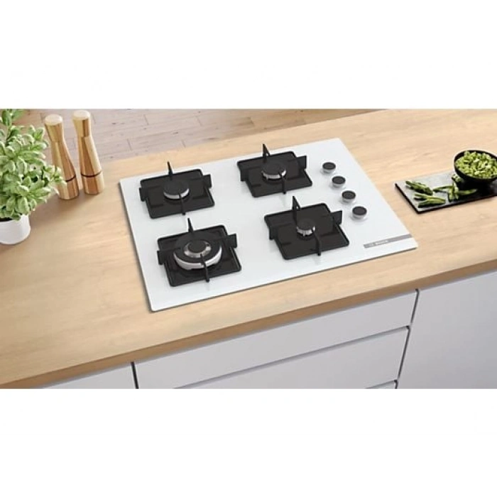 BOSCH POH7C2P30O Gazlı Ankastre Ocak Beyaz
