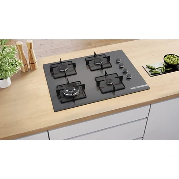 BOSCH POH7C9P30O Gazlı Ankastre Ocak Siyah