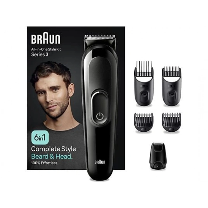 BRAUN MGK3420 6sı 1 Arada Sakal Saç ve Daha Fazlası İçin Hepsi Bir Arada Şekillendirme Seti Siyah