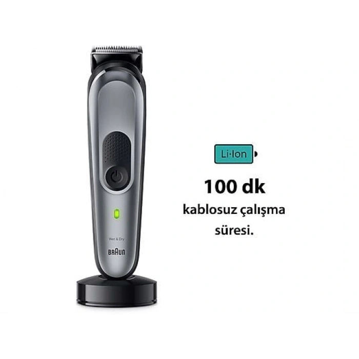 BRAUN MGK7420 Series 7 10’u 1 Arada Erkek Bakım Kiti Siyah Gümüş