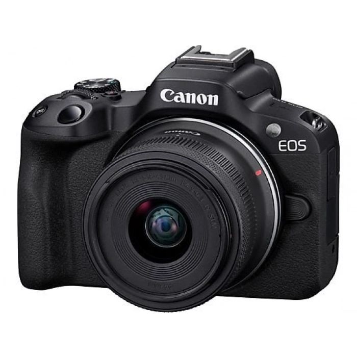 CANON EOS R50 + RF-S 18-45mm IS Creator Kit Fotoğraf Makinesi Siyah