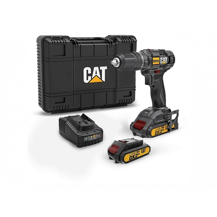 CAT DX155.1 18V/2.0Ah Li-ion Çift Akülü Profesyonel Şarjlı Darbeli Matkap
