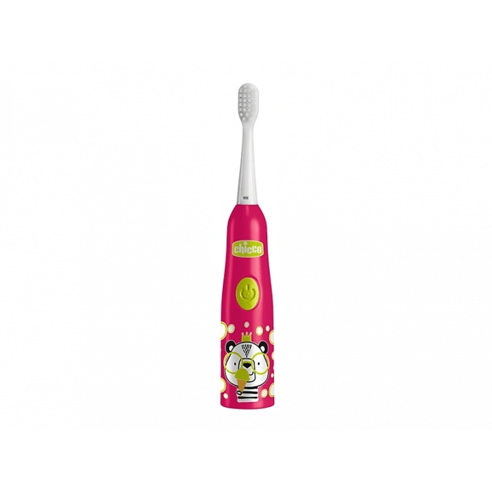 CHICCO Çocuklar İçin Panda Elektrikli Diş Fırçası Kırmızı