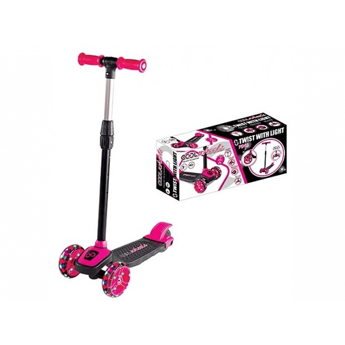 COOL WHEELS Twist 3 Tekerlekli Işıklı Çocuk Scooter Pembe
