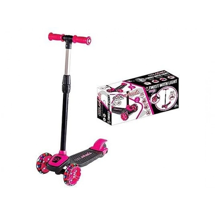 COOL WHEELS Twist 3 Tekerlekli Işıklı Çocuk Scooter Pembe