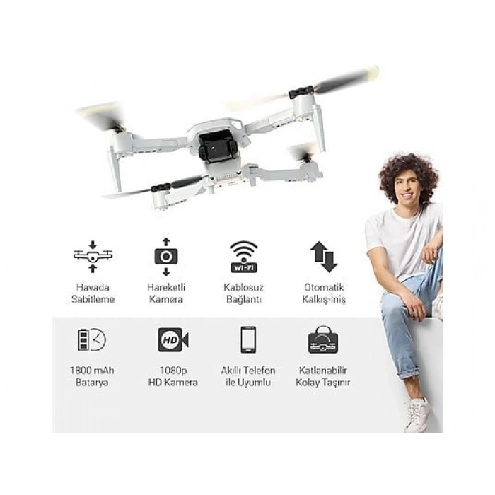CORBY CX017-2B Zoom Ultimate Çift Bataryalı 1080P Smart Drone