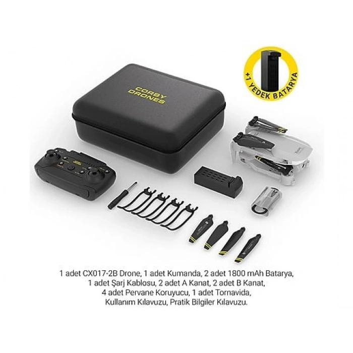 CORBY CX017-2B Zoom Ultimate Çift Bataryalı 1080P Smart Drone