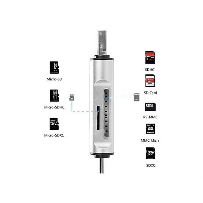 DAYTONA ADS-103 Type-C To USB 3.0  Sd Tf Kart Okuyucu