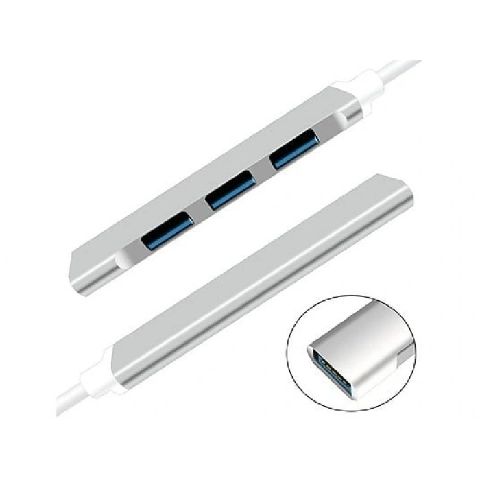 DAYTONA C-809 Type-C to 4* USB 3.0 Çevirici Adaptör Gri