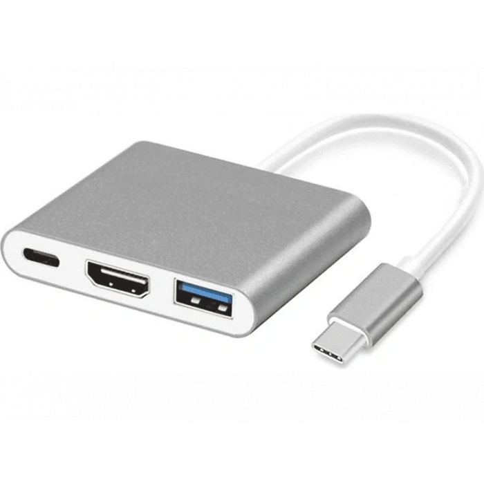 DAYTONA FC01 3 in 1 Type C HDMI USB Multi Adaptör Silver