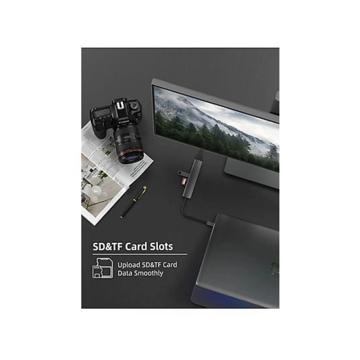 DAYTONA FC17 Type-C to HDMI 2* USB 3.0 SD TF 5IN1 Çevirici Adaptör