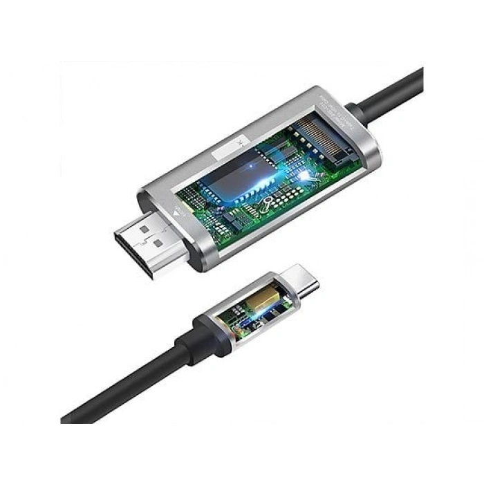 DAYTONA Hc-01 Type-C To 4K HDMI Görüntü Aktarım Kablosu Gri