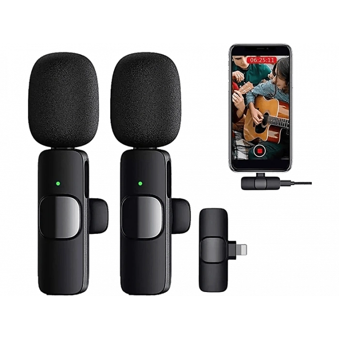 DAYTONA K9 Lightning Wireless Çiftli Yaka Mikrofonu