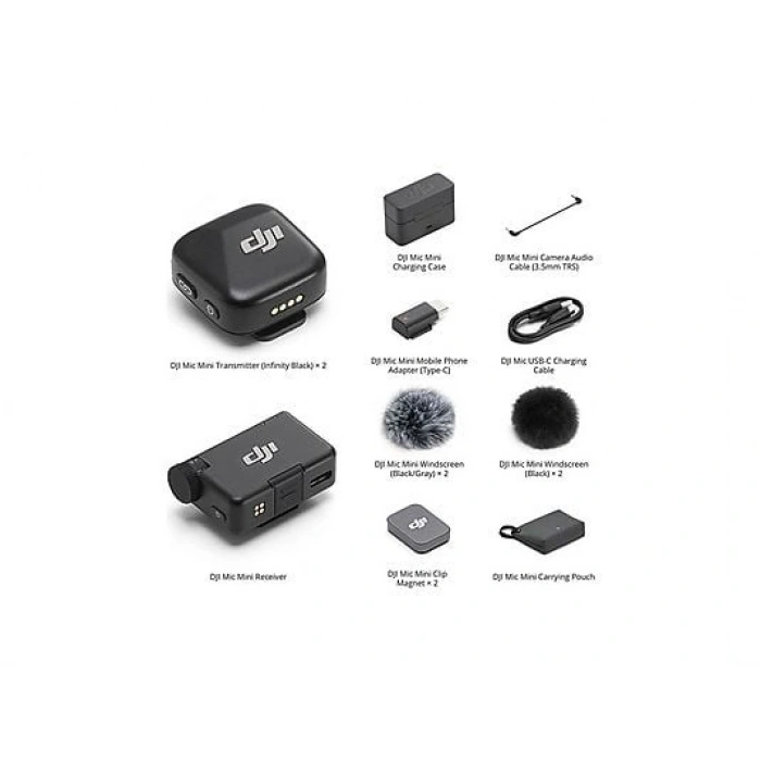 DJI Mic Mini 2 Kişilik Kablosuz (İthalatçı Garantili) Yaka Mikrofonu