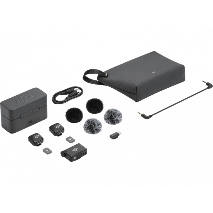 DJI Mic Mini (2 TX + 1 RX + Şarj Kutusu) Mikrofon