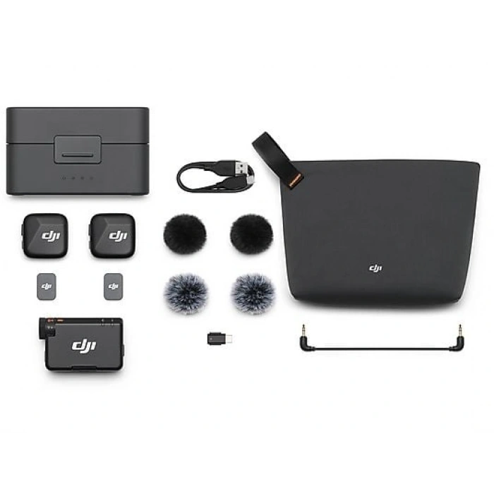 DJI Mic Mini (2 TX + 1 RX + Şarj Kutusu) Mikrofon