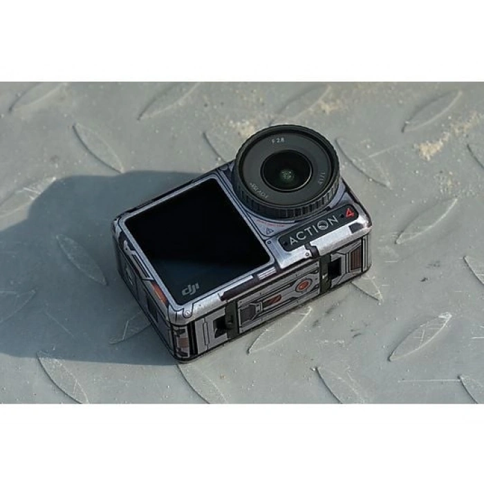 DJI Osmo Action Protective Camera Koruyucu Kamera Çıkartması Decal Gri