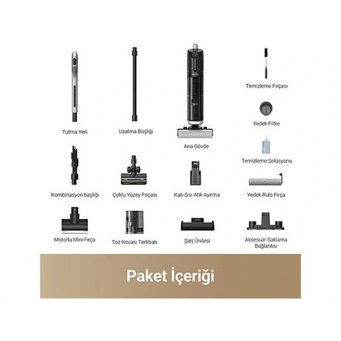DREAME Dreame H14 Dual Akıllı Islak Kuru Süpürge Siyah