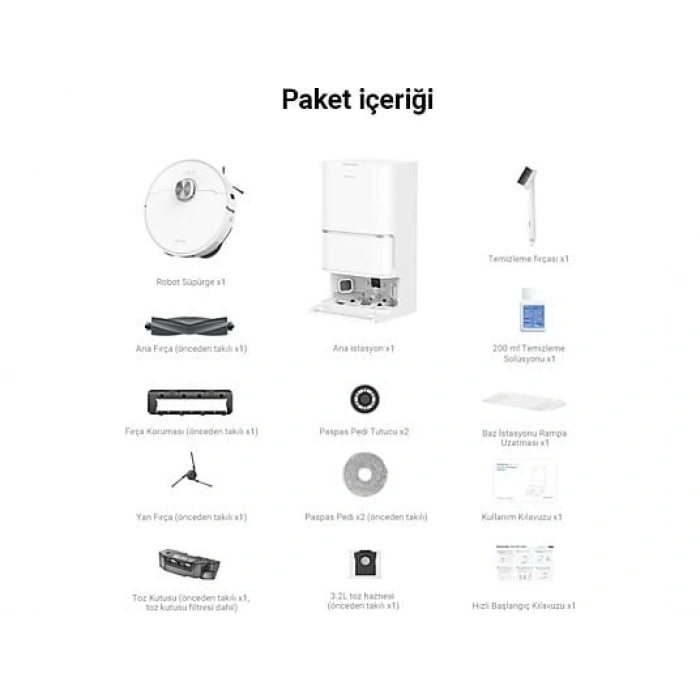 DREAME L40 Ultra Mop Robot Süpürge Beyaz