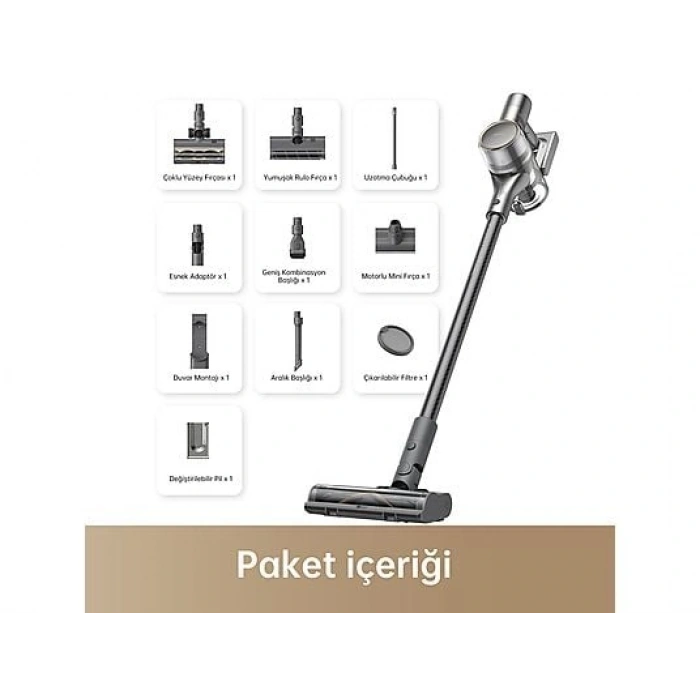 DREAME R20 Akülü Şarjlı Dikey Süpürge Gri