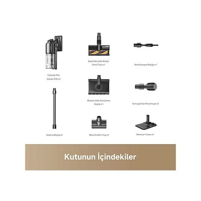DREAME R20 Ultra Aqua Cycle Dik Süpürge Siyah