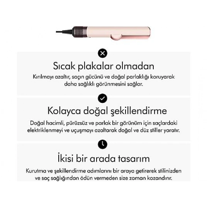 DYSON Airstrait Saç Düzleştirici Seramik Pembe
