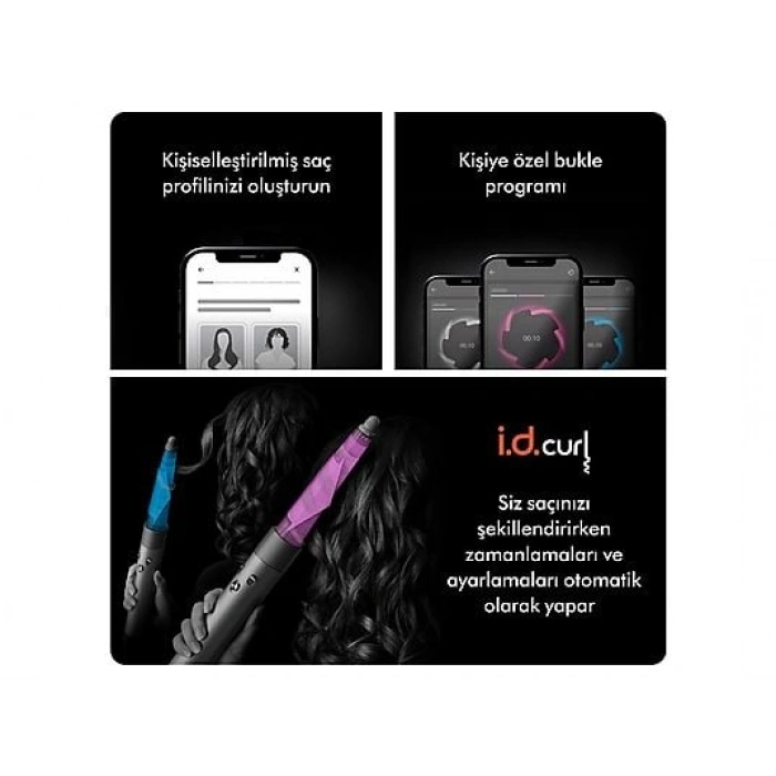 DYSON Airwrap i.d.™ Saç Şekillendirme ve Kurutma Seti Kıvırcık+Bukleli Seramik Patina Topaz