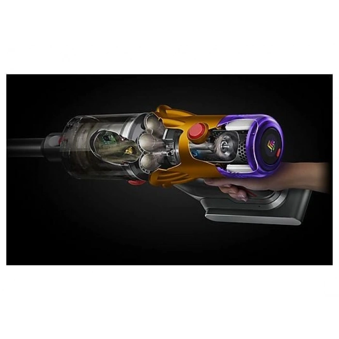DYSON V12 Detect Slim Absolute Kablosuz Şarjlı Dikey Süpürge Sarı Nikel