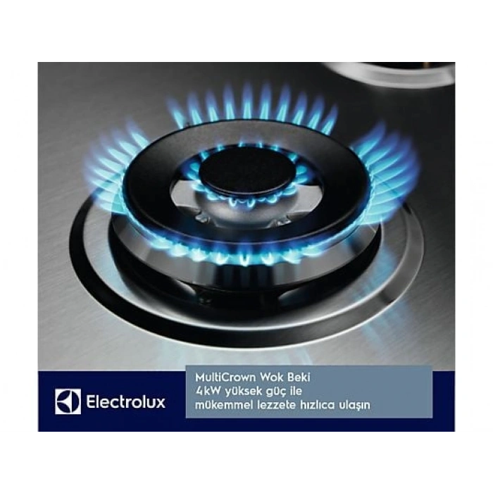 ELECTROLUX EGS6436SX Wok Gözlü Inox Ankastre Ocak