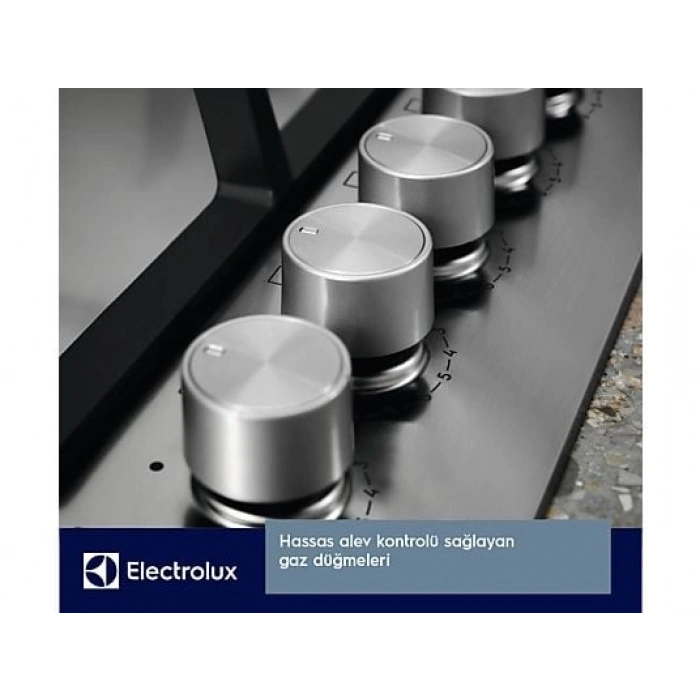ELECTROLUX EGS6436SX Wok Gözlü Inox Ankastre Ocak