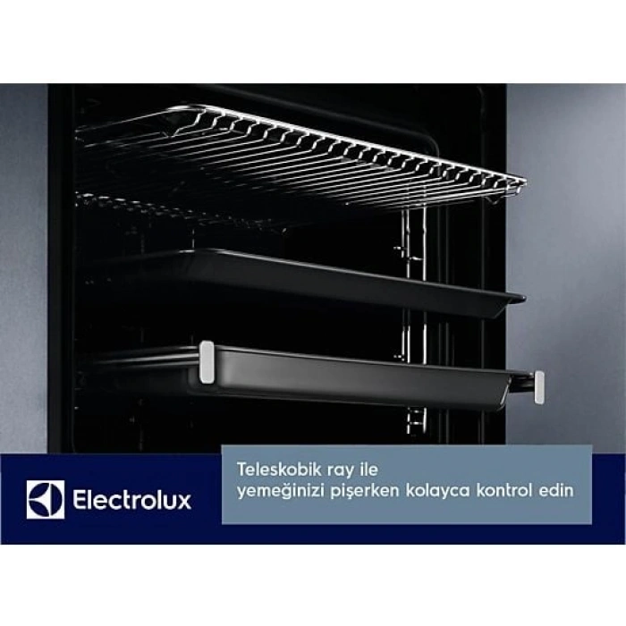 ELECTROLUX EOF5F50BX SurroundCook Katalitik Temizlemeli 65 lt Multifonksiyonel Cam Ankastre Fırın Siyah