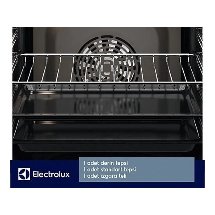 ELECTROLUX EOF5F50BX SurroundCook Katalitik Temizlemeli 65 lt Multifonksiyonel Cam Ankastre Fırın Siyah