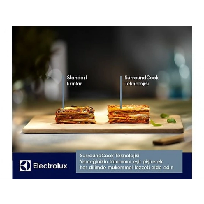 ELECTROLUX EOF5F50BX SurroundCook Katalitik Temizlemeli 65 lt Multifonksiyonel Cam Ankastre Fırın Siyah