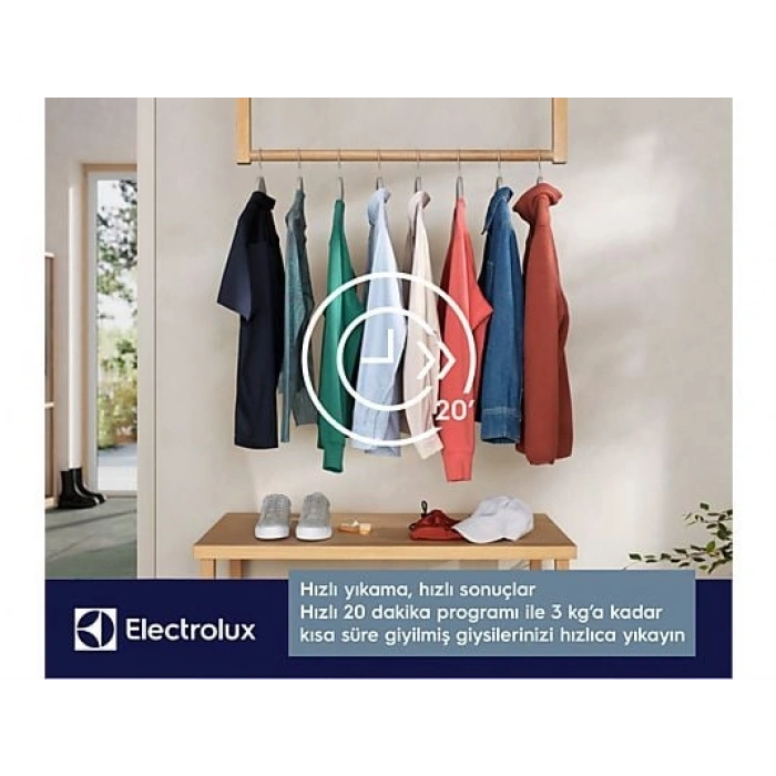 ELECTROLUX EW6F3411ACT A Enerji Sınıfı 600 Serisi SensiCare 10 kg 1400 Devir AutoDose Wi-Fi Çamaşır Makinesi Beyaz