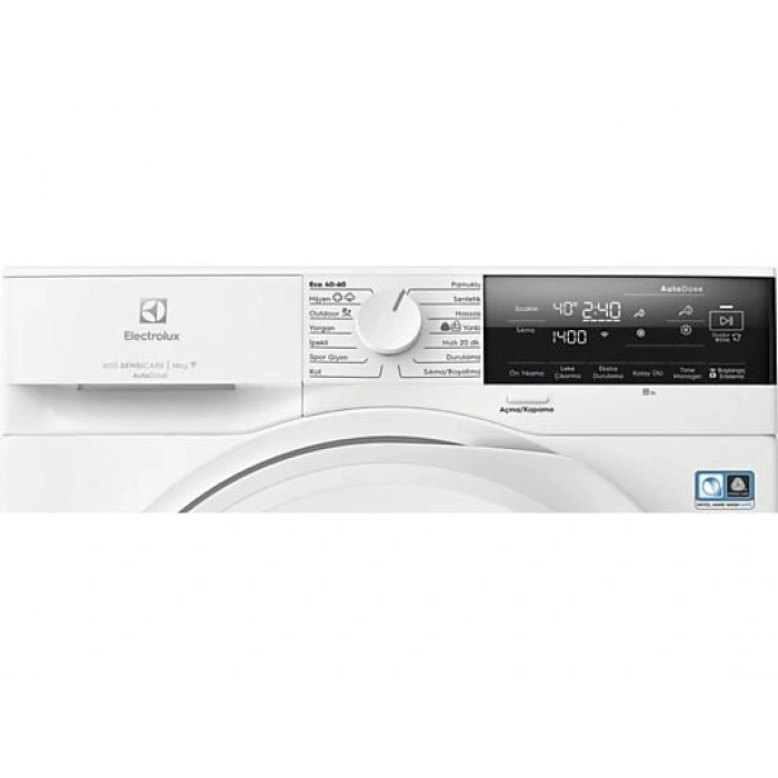 ELECTROLUX EW6F3411ACT A Enerji Sınıfı 600 Serisi SensiCare 10 kg 1400 Devir AutoDose Wi-Fi Çamaşır Makinesi Beyaz