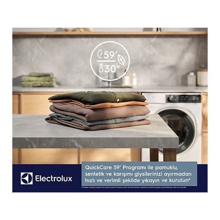 ELECTROLUX EW7W4602QT 700 Serisi 11/7kg 1600 Devir Buharlı Wi-Fi Kurutmalı Çamaşır Makinesi