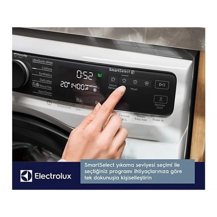 ELECTROLUX EW8F7417QT 800 Serisi UltraCare 10 kg 1400 devir A Sınıfı UniversalDose Wi-Fi Inverter Çamaşır Makinesi
