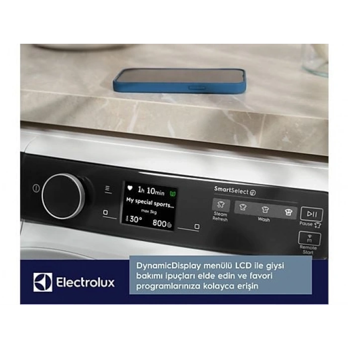 ELECTROLUX EW8F7417QT 800 Serisi UltraCare 10 kg 1400 devir A Sınıfı UniversalDose Wi-Fi Inverter Çamaşır Makinesi