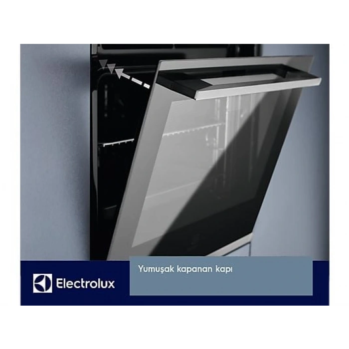ELECTROLUX KODEF70X SteamBake Buhar İlaveli Katalitik Temizlemeli 72 L XXL Dekorlu Siyah Cam Ankastre Fırın